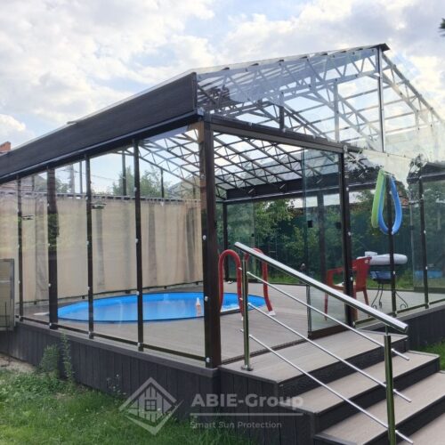 Испанское безрамное сдвижное остекление GS-200 от ABIE-Group. Монтаж в г.Одинцово, Московской области.